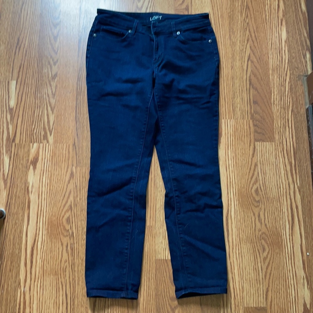 LOFT curvy skinny dark jeans